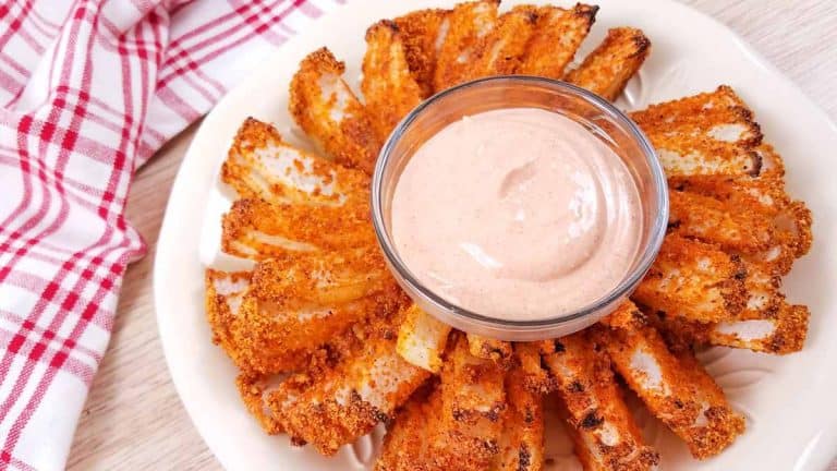 Baked Blooming Onion with Spicy Dipping Sauce