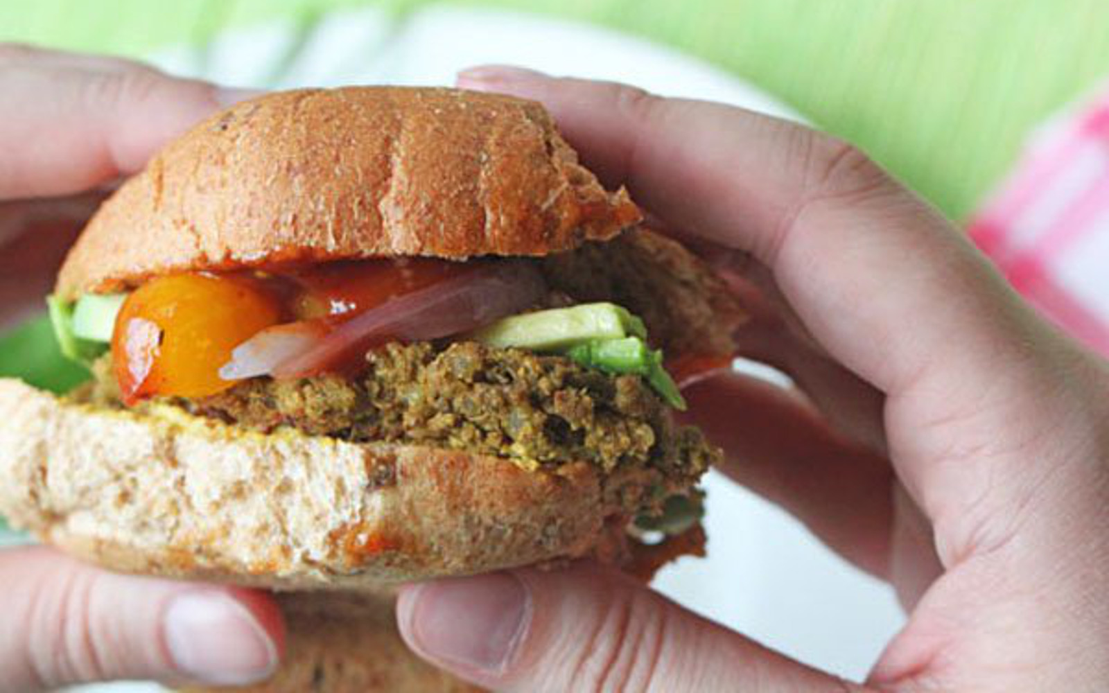 Hearty Lentil and Brown Rice Burger [Vegan]