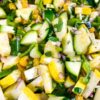 close up of cooked calabacitas