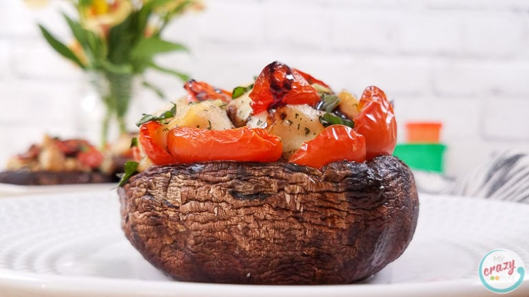 Caprese Chicken Stuffed Portobello Mushrooms