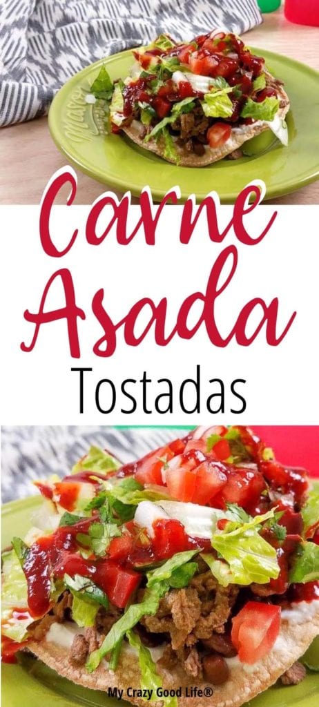 These Carne Asada Tostadas are a delicious lunch that can easily be made with meal prepped or leftover Carne Asada! An easy meal prep lunch recipe, these healthy tostadas are a traditional Mexican recipe that is family-friendly.