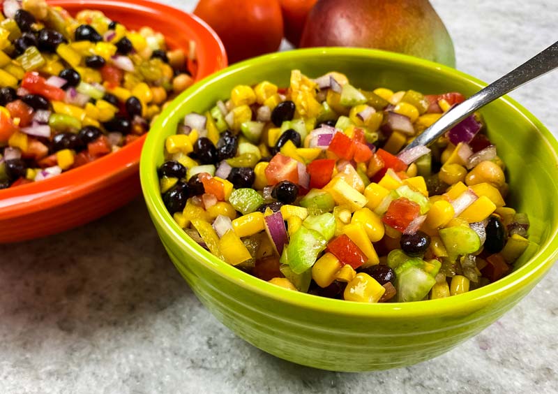 bowl of black beans and corn salad