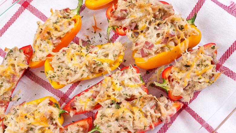 mini bell peppers with crack chicken