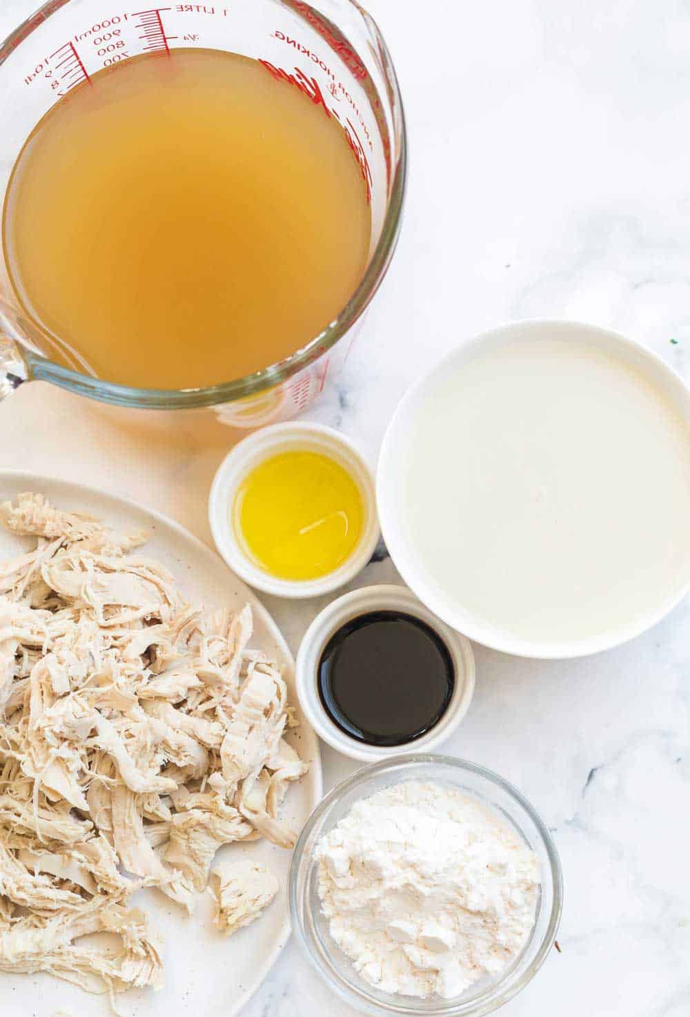 ingredients needed to make homemade cream of chicken soup