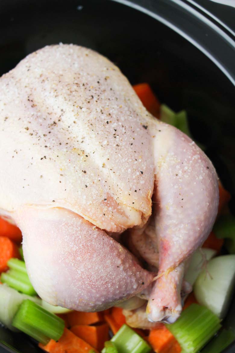 raw chicken in the crock pot