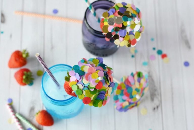 Festive DIY Confetti Umbrellas