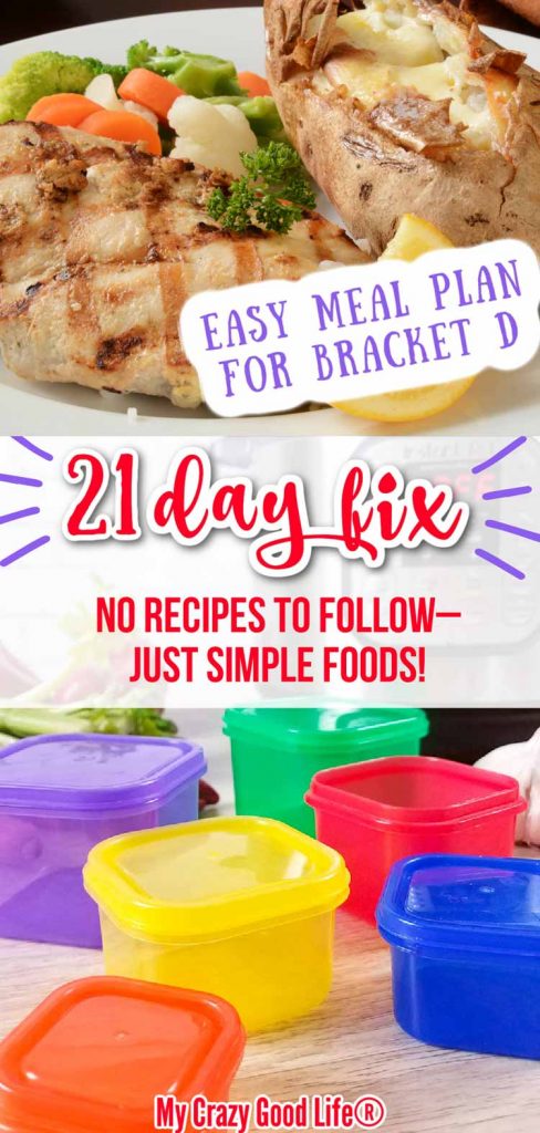 image of simple foods and 21 day fix containers