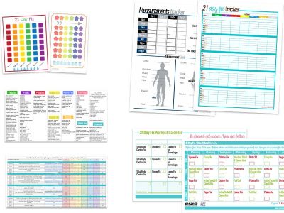 21 day fix printables available