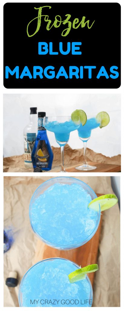 I think it's time for a new margarita recipe! These frozen blue margaritas are deliciously simple. You can whip them up for a frozen treat! Frozen Blue Margaritas | Frozen Margaritas | Margarita Recipes | Frozen Blue Margarita | Blue Margarita Recipes 