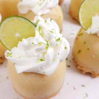 close up of finished key lime bites