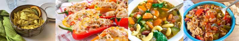 collage of instant pot meal prep lunch recipes