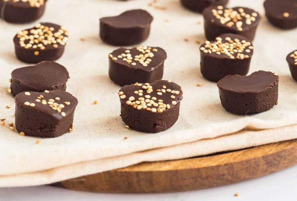 Homemade Vegan Chocolate Recipe on a board