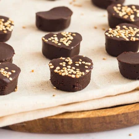 Homemade Vegan Chocolate Recipe on a board