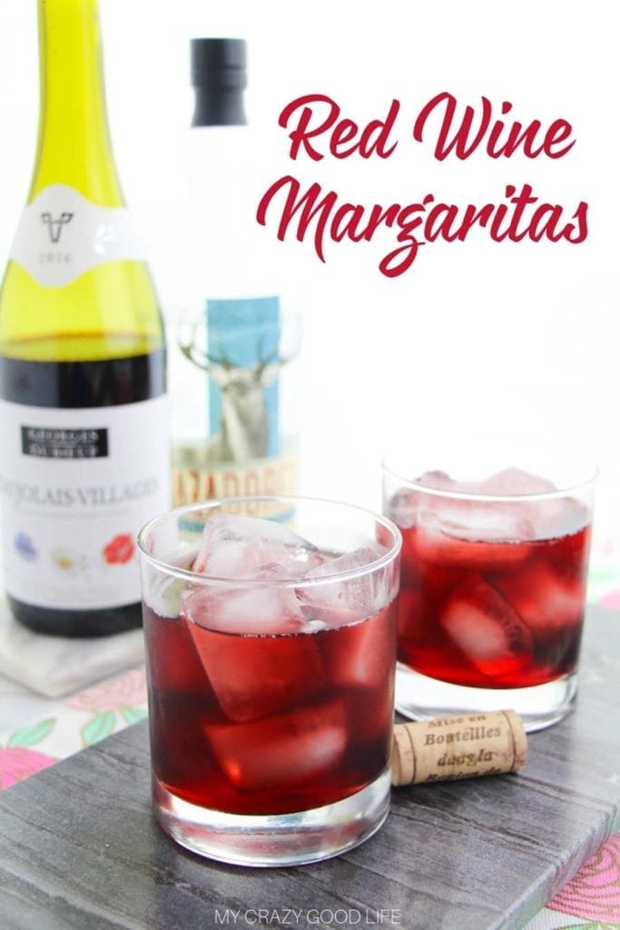 This Red Wine Margarita recipe is so easy! You'll impress your friends with this Sangria style cocktail. Tequila, red wine, and triple sec make up this happy hour cocktail. Margarita Recipe | Margarita Cocktail | Red Wine Cocktail | Red Wine Recipe #wine #margarita #cocktail