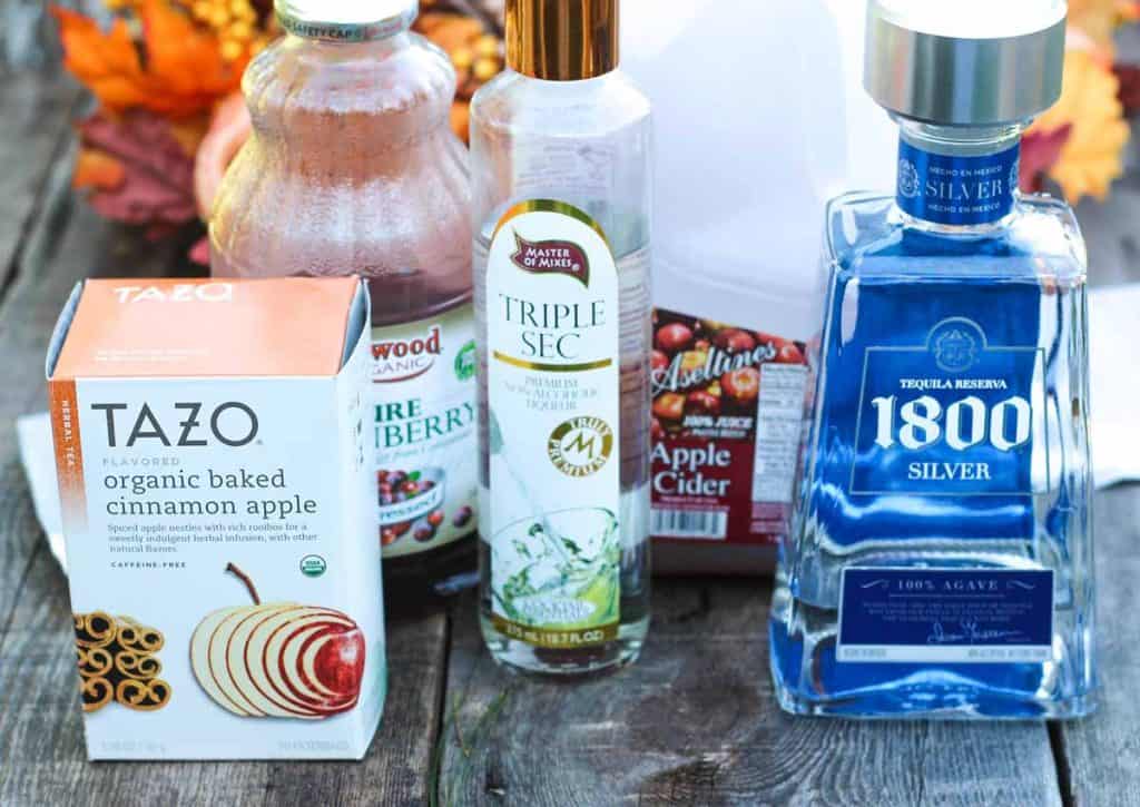 ingredients to make Apple Cider Margarita Shooters