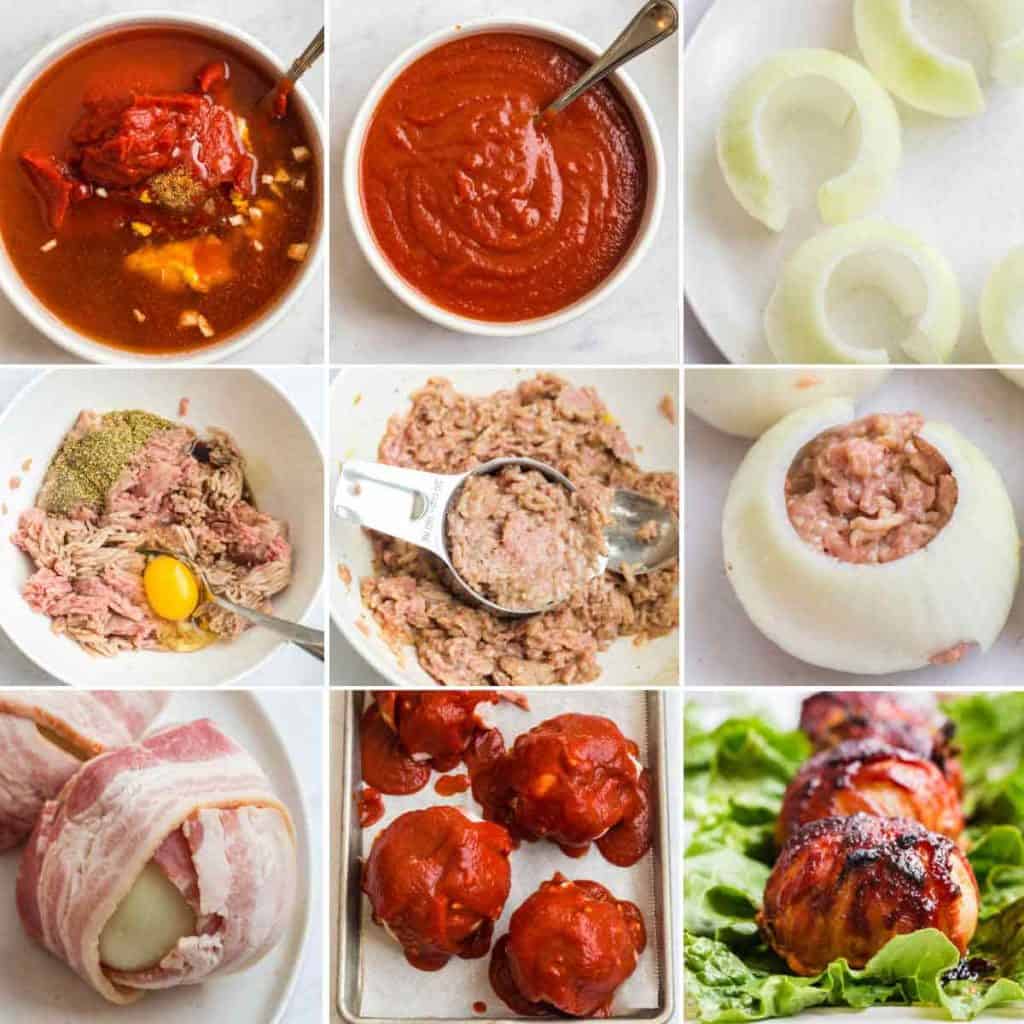 collage of steps to make recipe