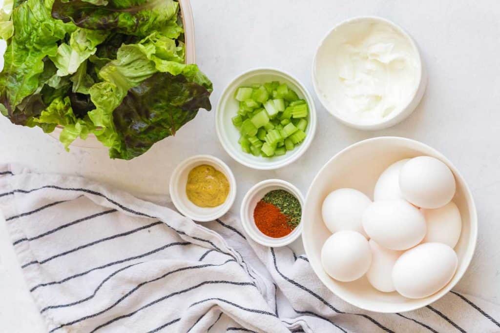 ingredients for recipe in bowls