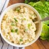 Healthy Egg Salad Recipe in white bowl