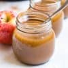 mason jar with Instant Pot applesauce