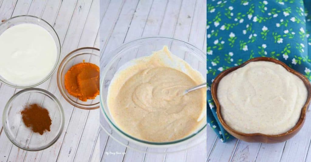 collage of steps to make Pumpkin Pie Wonder Whip Recipe