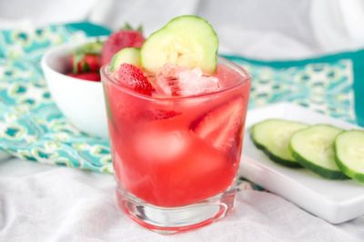 This strawberry and cucumber margarita is a refreshing twist on a classic drink! Perfect for relaxing at the end of the day with a delicious drink!