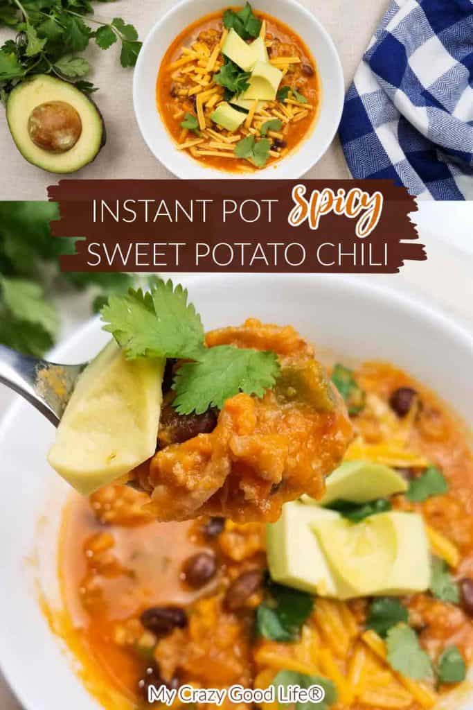 Instant Pot Spicy Sweet Potato Chili pin