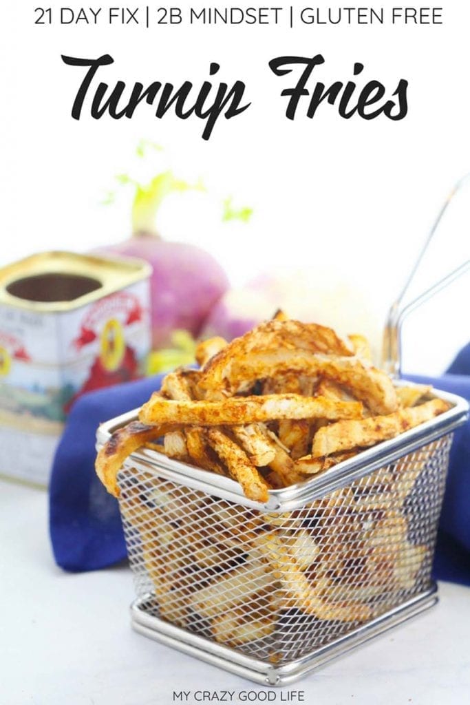 These crispy baked turnip fries have been trending because of 2B Mindset! Veggie fries are popular right now, and these healthy fries are a family favorite! #veggiesmost #2bmindset #21dayfix #turnipfries