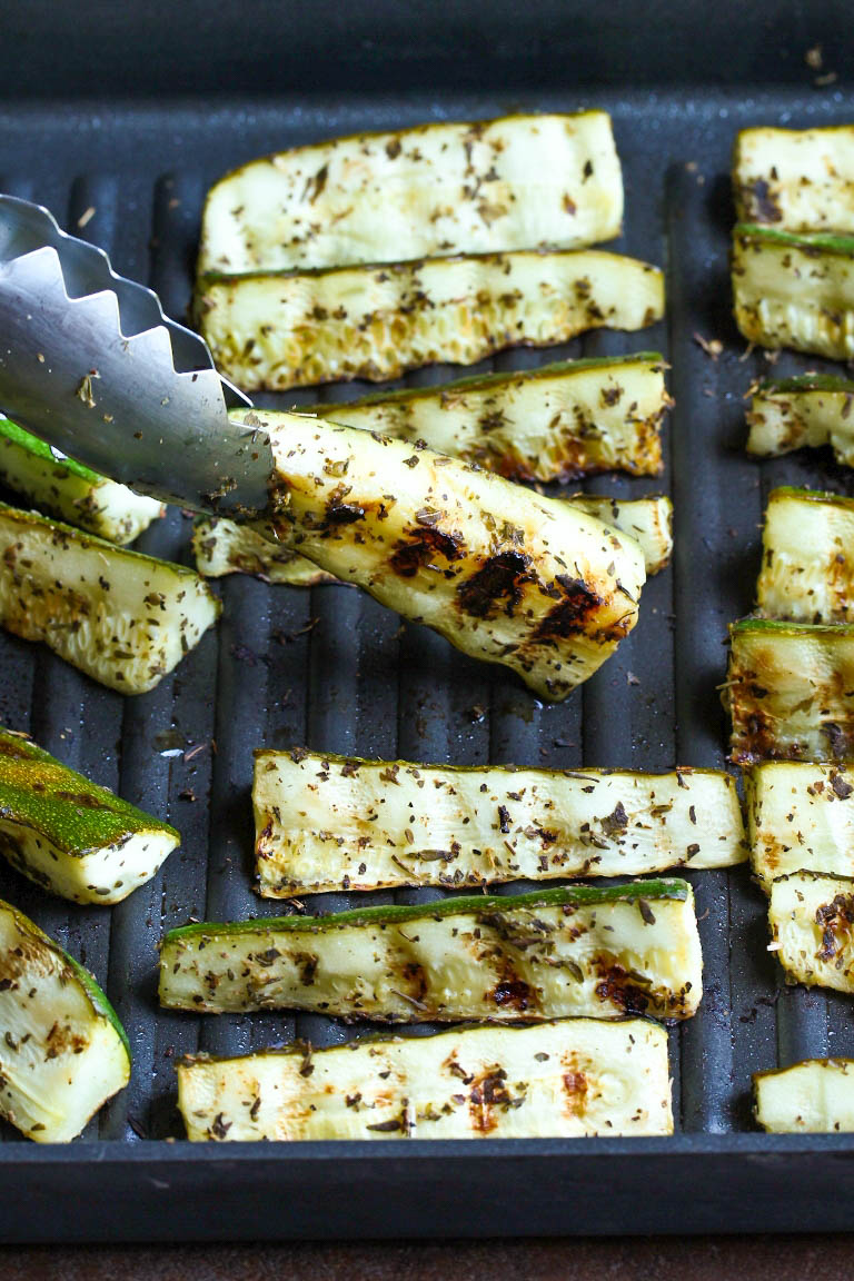 Lemon Italian Herbed Grilled Zucchini