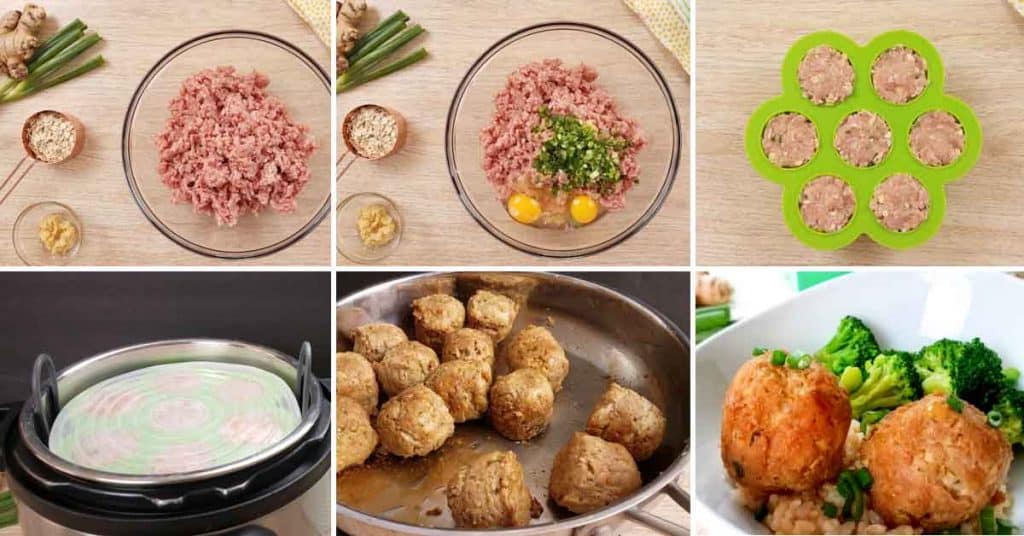 Weight Watchers Teriyaki Meatballs collage